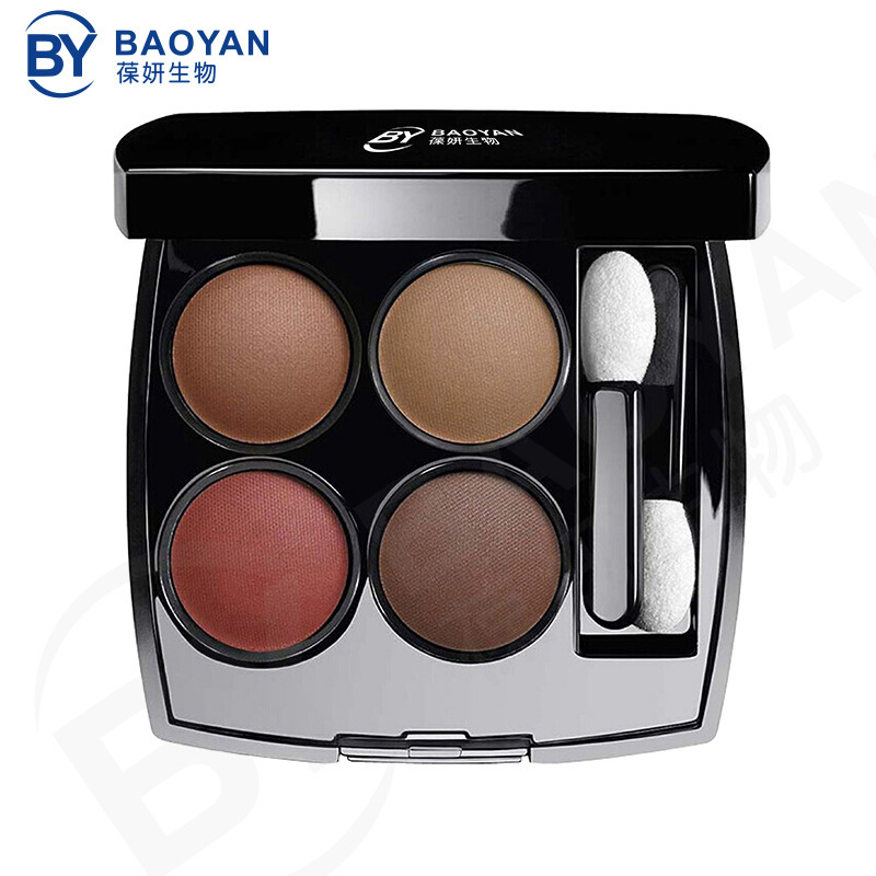Private Label 4 Colors Cosmetic Baked Eyeshadow Palette Highly Pigmented OEM